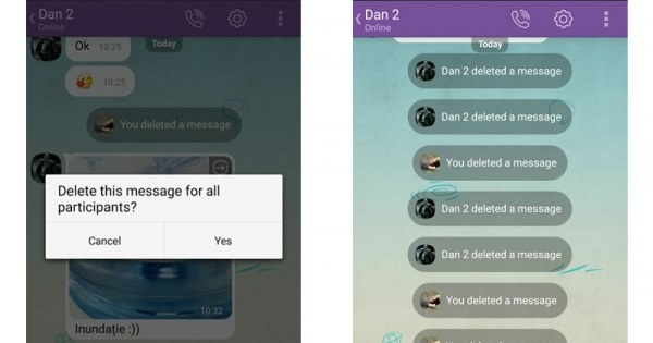 Viber Users can now Delete Messages from the Phones of Recipients